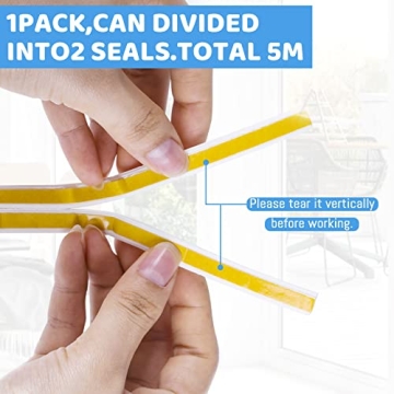 CloudBuyer Weather Stripping for Doors Insulation Seal 33Ft