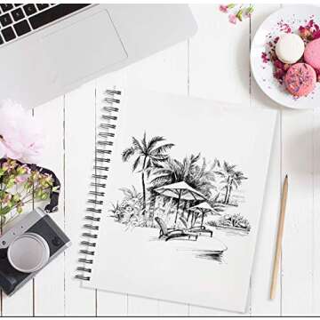 Artist’s Sketchbook Hardcover – 200GSM Very Thick Paper – Large, Spiral Sketch Book for Drawin...
