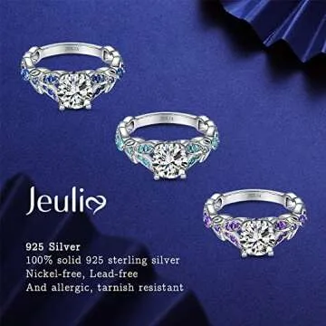 Personalized Sterling Silver Birthstone Ring