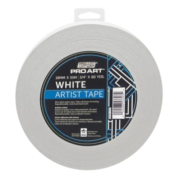 PRO ART Artist Tape - 3/4-Inch by 60-Yard Premium White Tape