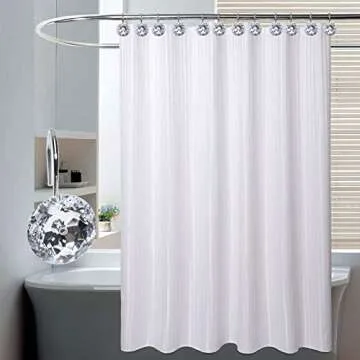 TOAOB Shower Curtain Hooks Rings Clear Diamond Crystal Decorative Shower Curtain Hooks for Bathroom Rust Resistant Stainless Steel Shower Rings Set of 12 Hooks Decorative Curtains Rods and Liners