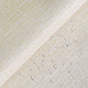 Yancorp 24"x120" Textured Fabric Cream Wallpaper Faux Grasscloth Peel and Stick Wallpaper Self-Adhesive Wallpaper Linen Removable Wallpaper Cabinets Counter Top Liners