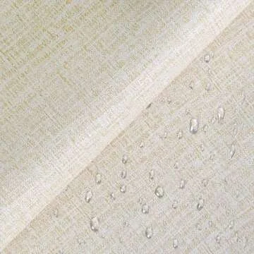 Yancorp 24"x120" Textured Fabric Cream Wallpaper Faux Grasscloth Peel and Stick Wallpaper Self-Adhesive Wallpaper Linen Removable Wallpaper Cabinets Counter Top Liners