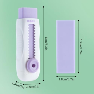 M&G Erasers: Cute Soft Sliding Retractable - 4+1 Pack