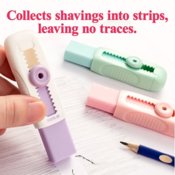 M&G Erasers: Cute Soft Sliding Retractable - 4+1 Pack