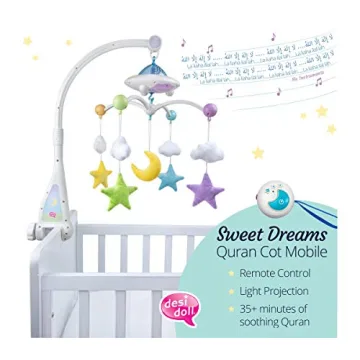 Moon & Star Cot Mobile | Light Projection for Babies