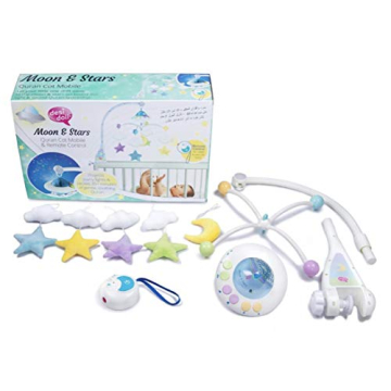 Moon & Star Cot Mobile | Light Projection for Babies