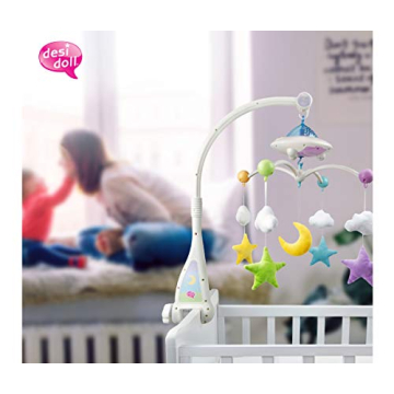 Moon & Star Cot Mobile | Light Projection for Babies