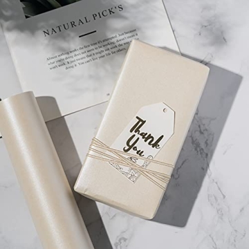 RUSPEPA Off White Matte Wrapping Paper 81.5 Sq Ft Elegant Durable