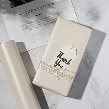 RUSPEPA Off White Matte Wrapping Paper 81.5 Sq Ft Elegant Durable