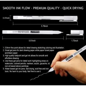 PANDAFLY Premium Gel Pen Set - Vibrant & Smooth Writing