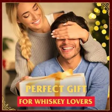 1 Inch XLarge Whiskey Stones Gift Set - Reusable Whiskey Ice Cubes Bourbon Gifts for Men - Whiskey C...