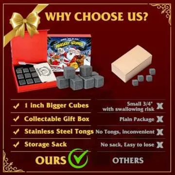 XLarge Whiskey Stone Set - Perfect Gifts for Men