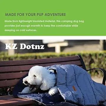 Soft Warm Dog Sleeping Bag, Large Portable Waterproof Camping Pet Bed, Packable Dog Bed for Camping, Hiking, Indoor Use