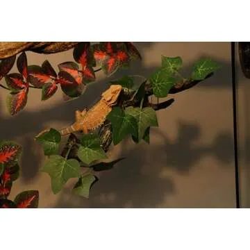 AQUA KT Reptile Corner Branch Terrarium Plant Decoration with Suction Cup for Amphibian Lizard Snake Climbing