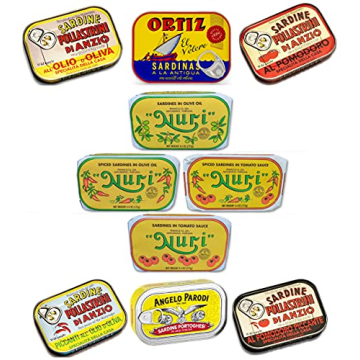 Seafood Aficionado Captain's Choice Selection | 10 Pack Variety | Gourmet Sardines Imported From Por...
