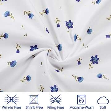 HOMEIDEAS 6 Piece Printed Bed Sheets for Elegant Comfort