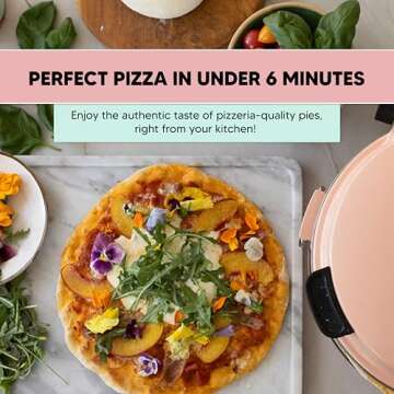 Crispy Crust Pizza Oven by PIZZA GIRL – Stylish Electric Pizza Oven Indoor Portable, 12 Inch Indoo...
