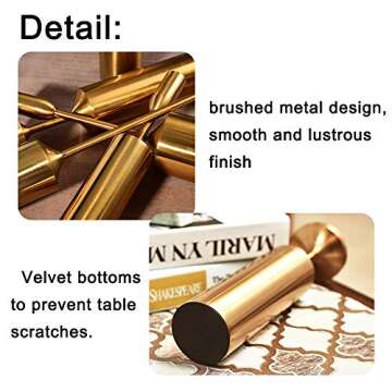 Sziqiqi Tall Candlestick Holders for Taper Candles Decorative Candle Holder Set of 6, Gold Finish for Wedding Candle Centerpiece Party Recption Tabletop Decor Luxury Home Decor