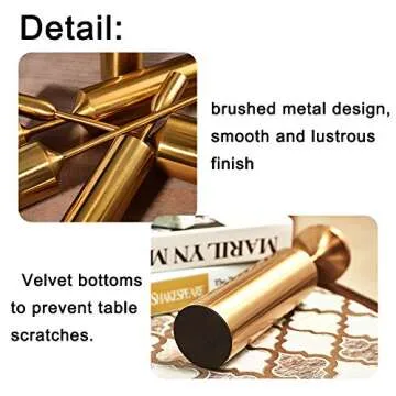 Sziqiqi Tall Candlestick Holders for Taper Candles Decorative Candle Holder Set of 6, Gold Finish for Wedding Candle Centerpiece Party Recption Tabletop Decor Luxury Home Decor