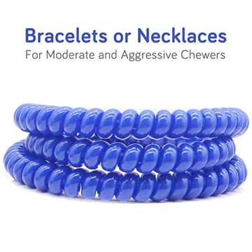 Xtra Tough (XT) Sensory Chew Necklaces for Sensory Kids - Durable Teething Necklace for Kids with Autism SDP ADHD - Chewlery for Aggressive Chewers (6 Pack)