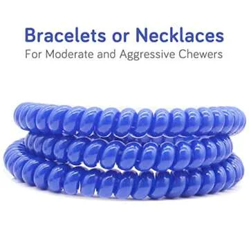 Xtra Tough (XT) Sensory Chew Necklaces for Sensory Kids - Durable Teething Necklace for Kids with Autism SDP ADHD - Chewlery for Aggressive Chewers (6 Pack)