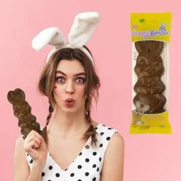 Fruidles Easter Bunny Rabbit Milk Chocolate Bunnies, Individually Wrapped, Kosher Certified Dairy, 4 Oz (Single-Pack) - Large