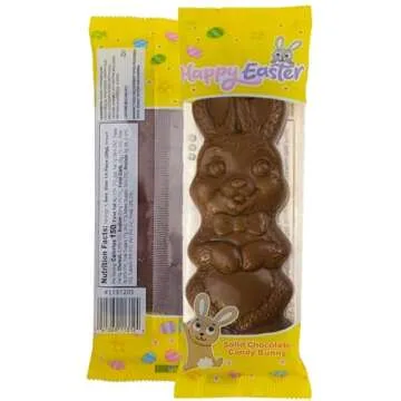 Fruidles Easter Bunny Rabbit Milk Chocolate Bunnies, Individually Wrapped, Kosher Certified Dairy, 4 Oz (Single-Pack) - Large