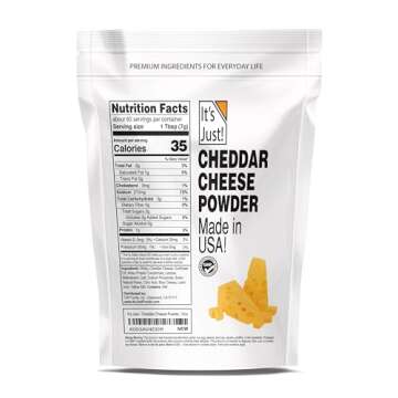 It's Just - Cheddar Cheese Powder, 15oz, Made with Real Cheese, Shelf Stable, Made in USA, Make Chee...