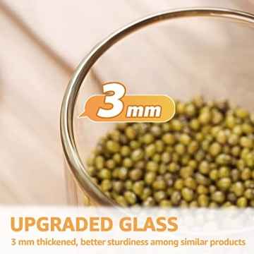 COCOYA 32 FL Oz Glass Jars with Bamboo Lid Set - 4 Pack