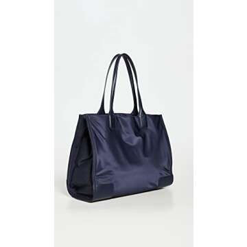 Tory Burch Women's Small Ella Tote, Tory Navy, Blue, One Size