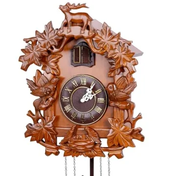 Kendal Handcrafted Wood Cuckoo Clock with Adjustable Sound