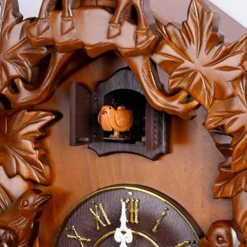 Kendal Handcrafted Wood Cuckoo Clock with Adjustable Sound