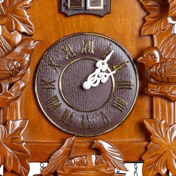 Kendal Handcrafted Wood Cuckoo Clock with Adjustable Sound