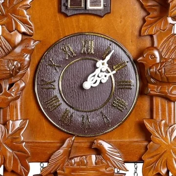 Kendal Handcrafted Wood Cuckoo Clock with Adjustable Sound