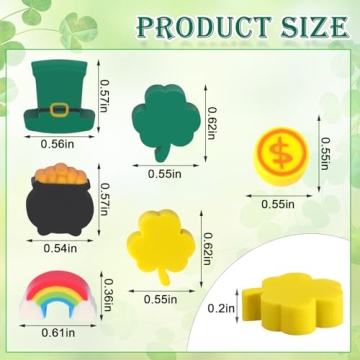 Fun Mini Erasers for Kids 150pcs JUNEBRUSH St. Patrick's