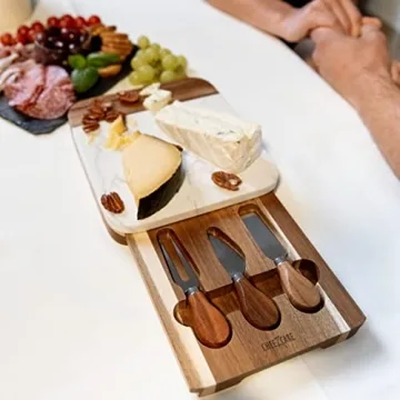 Cheezcare Marble Cheese Board for Stylish Entertaining