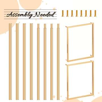 6 Pieces Metal Flower Floor Vase Gold Column Flower Stand 31.5 Inch Tall Floor Vase Geometric Wedding Centerpieces for Tables for Home Party Decor Gold Flower Holder Rectangular Flower Display Rack