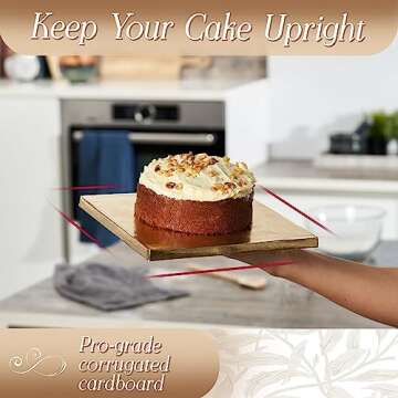 Sturdy 14-Inch Cakebon Cake Boards Square - 12-Pack