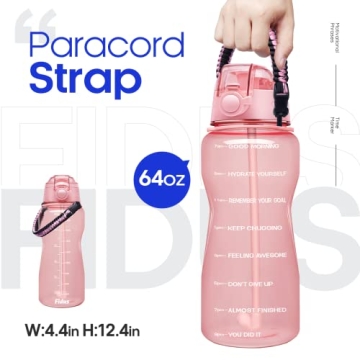 Fidus 64OZ Motivational Water Bottle - Eco Friendly & Stylish