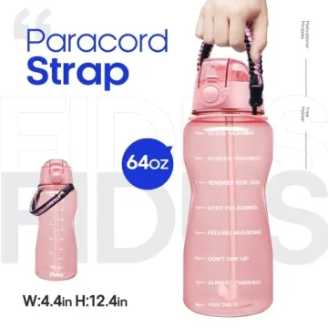 Fidus 64OZ Motivational Water Bottle - Eco Friendly & Stylish