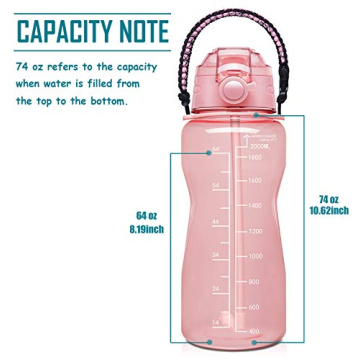 Fidus 64OZ Motivational Water Bottle - Eco Friendly & Stylish