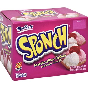 Evaxo Sponch Marshmallow Cookies (1.59oz / 24pk) - Soft, Sweet Indulgence