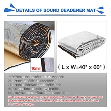 uxcell 394mil Car Noise Deadener Mat for Ultimate Comfort