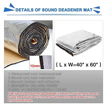 uxcell 394mil Car Noise Deadener Mat for Ultimate Comfort