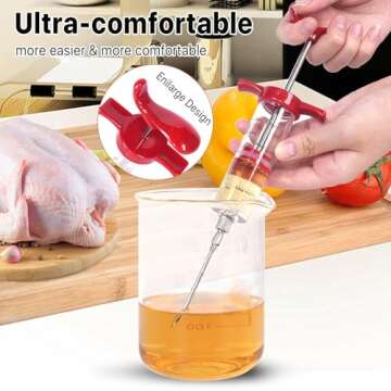 Turkey Injector Syringe - 3 Needles for Perfect Marinades