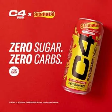 C4 Performance Energy Drink STARBURST Cherry | 200mg Caffeine