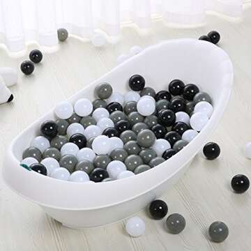 PlayMaty 100PCS Colorful Ocean Balls for Kids Play