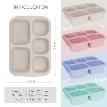 Bento Box Adult Lunch Box: Pack of 4, Stylish Meal Prep Containers for Kids and Adults