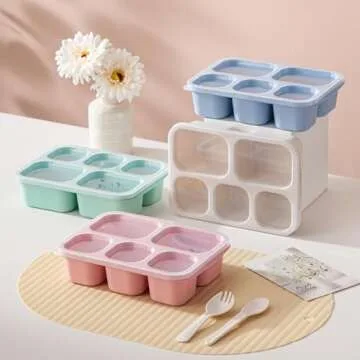Bento Box Adult Lunch Box - 4 Pack Meal Prep Containers